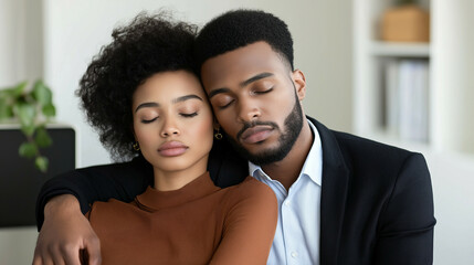 Colleague offering support to a visibly tired coworker at their desk, highlighting the importance of teamwork in overcoming burnout 