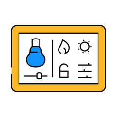 smart home hub line icon vector. smart home hub sign. isolated symbol illustration