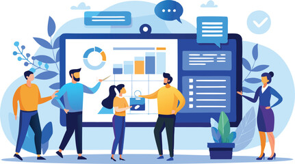 Online business markating SVG image 