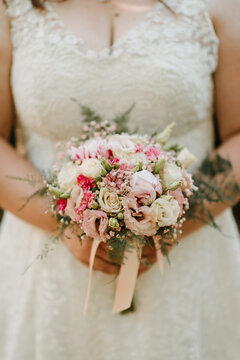Bride holding a bridal bouquet