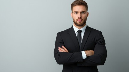Office worker with a confident posture correcting misinformation in a calm, respectful tone, addressing a lie head-on 