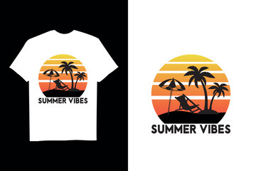 Life is better in the summer vintage summer retro style t-shirt