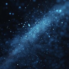 Obraz premium Blue glow particle abstract bokeh background