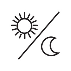 solstice icon from summer collection. Thin linear solstice, warm, light outline icon