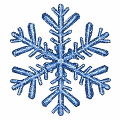 Intricate Hand-Drawn Snowflake Icon Design