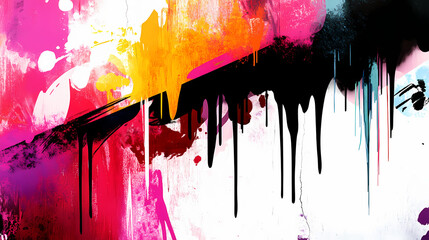 A graffiti tag with dripping paint effects, adding a sense of movement. Graffiti Drip. Illustration