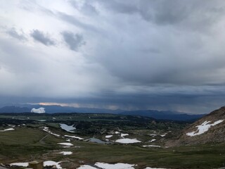 clouds over lake