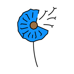 flower art tattoo vintage line icon vector. flower art tattoo vintage sign. isolated symbol illustration