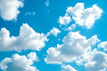 Beautiful sunny sky with cloud. Generative AI.