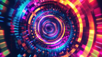 Neon Spiral Pattern for Tech Launch and Music Festival Creative Designs