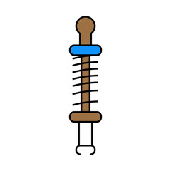 shock absorber car mechanic line icon vector. shock absorber car mechanic sign. isolated symbol illustration