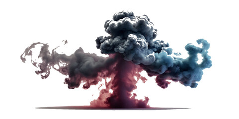 Acrylic colors in water. Ink blot. Abstract transparent background.

