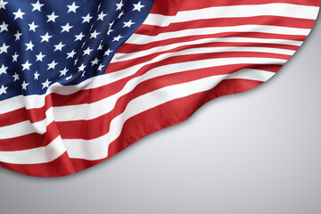 Obraz premium American flag on grey