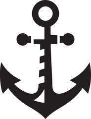 Anchor icon silhouette vector illustration