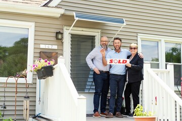 LGBTQ+ Realtor sells a couple and their children their first home. 