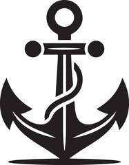 Anchor icon silhouette vector illustration