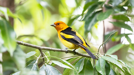 Bird sat on the tree