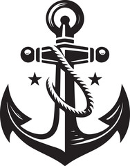 Anchor icon silhouette vector illustration