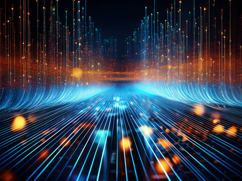 Digitaler Hintergrund f&uuml;r Musik, Daten und visuelle Darstellungen