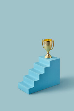 Abstract stair&Ntilde; leading to victory and successful strategy