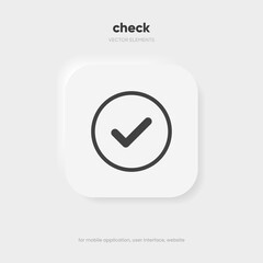 Yes or no icon. Green tick symbol and red cross sign in circle. Checkmark and check icon. Approval. Like and dislike icon. X or approve or deny line art vector icon for apps and websites and ui ux