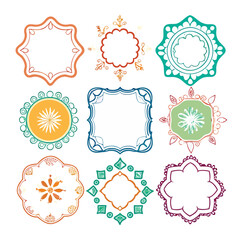 Decorative border elements set of frames