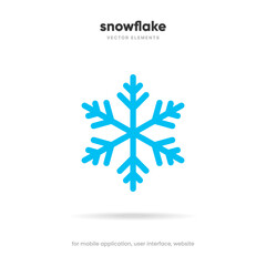 Snowflake icon. Winter snowflake symbol. Christmas icon. Snow sign.