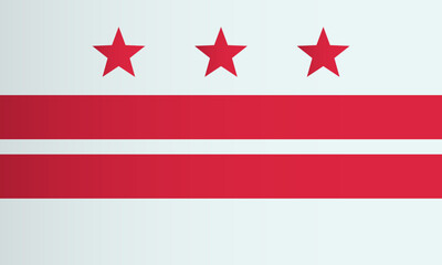 Washington dc State flag. USA country 