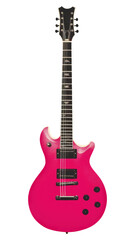 Naklejka premium PNG Guitar magenta yellow red.