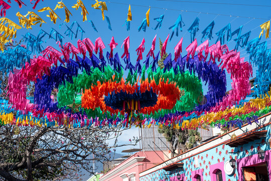 Mexican texture and festival street decor