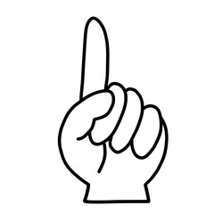 手指の矢印でポイントのイラスト