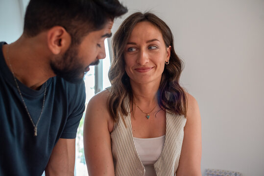 Couple conversation real authentic expression