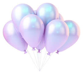 PNG Iridescent balloons white background anniversary celebration.