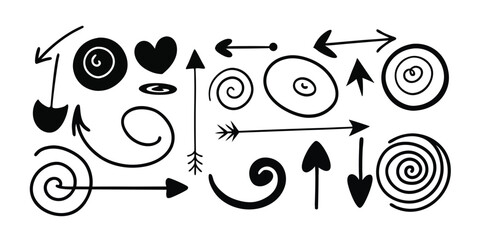 A set of bold hand-drawn arrows and shapes adds a touch of whimsy.