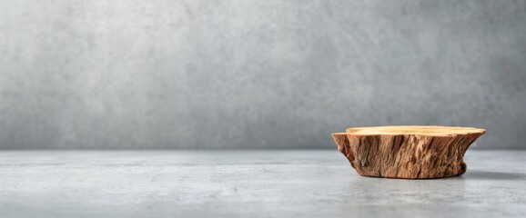 Natural Wood Log on Textured Background A Perfect Element for Rustic Decor and Creative Projects