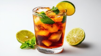 Classic Cuba Libre with rum and cola