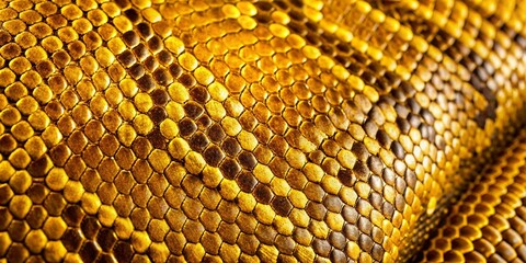 Luxurious Gold Snake Skin Texture for Fashion, Design, and Artistic Backgrounds or Textile Patterns