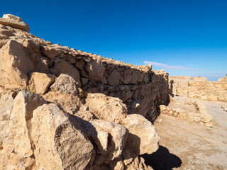 Storage rooms ruins at Masada fortress, Israel