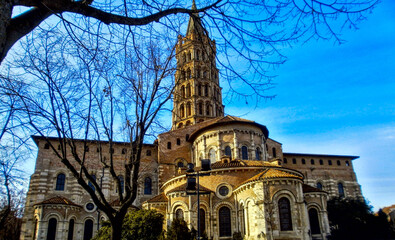Toulouse, France - January 2th 2014 : View of a church in the city.