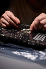 Assembling computer components with precision tools for flawless execution and assembly
