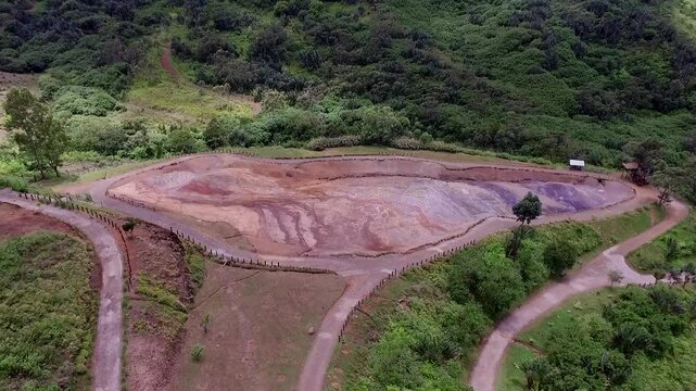 Seven Coloured Earth Nature Park in Chamarel. Jungle and Forest in Mauritius. Beautiful Landscape and Nature in Background VII