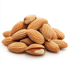 Fototapeta premium Almonds with White Background Prompts