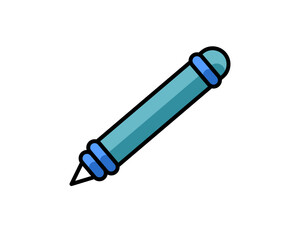 Illustration of a pen marker, symbolizing highlighting, drawing, or creative sketching activities