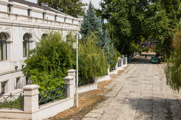 Beautiful architecture in the center of Stepanakert. Stepanakert, Republic of Artsakh, Azerbaijan.