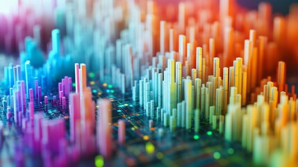 Obraz premium Colorful Data Visualization in Abstract Style