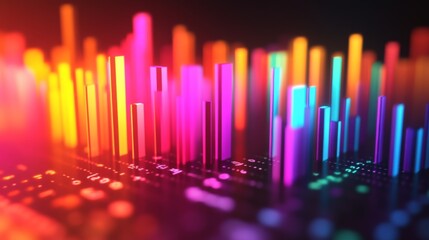Obraz premium Vibrant Abstract Sound Wave Visuals for Creative Projects