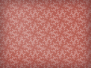 Elegant floral pattern in soft pink on textured coral background, perfect for adding touch of sophistication to any design project.  Seamless Pattern paint lines
