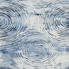 Blue ripples in water - circles, seamless pattern