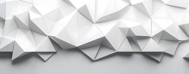 Obraz premium An abstract pattern of geometric triangles on a smooth backdrop design demonstrates a concept of modern design. 3D Rendering design