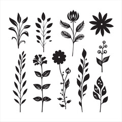 illustration of a rose, flower, floral, vector, design, pattern, decoration, nature, illustration, leaf, flowers, element, ornament, art, plant, frame, spring, tattoo, silhouette, wallpaper, black, de